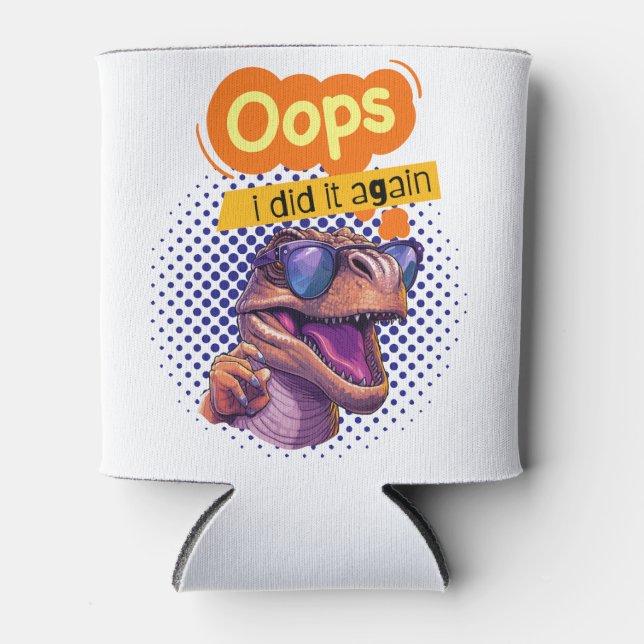 Porta-lata citação de dinossauro (Frente)