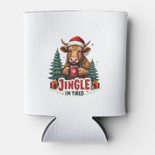 Porta-lata Citação de Natal Engraçada Vaca das Terras Altas V