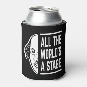 Porta-lata Citação de Shakespeare em todo o mundo, um Palco