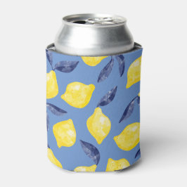 Porta-lata Citrus de Padrão de Limão de Aquarela