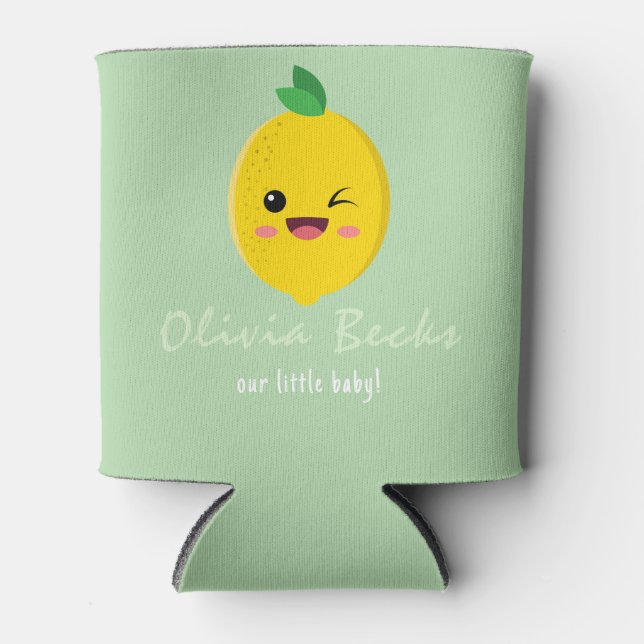 Porta-lata Citrus Lemon Chá de fraldas (Frente)