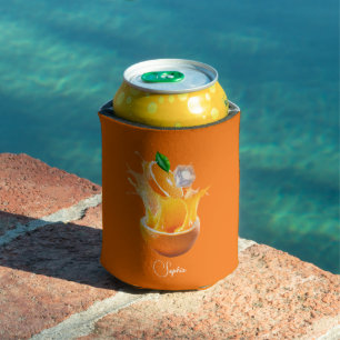 Porta-lata Citrus Orange Fun Personalizada Seltzer Can Cooler
