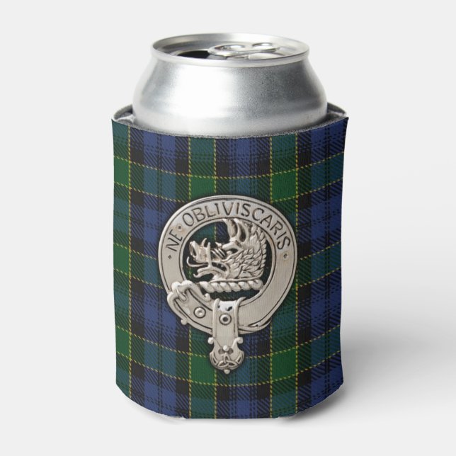 Porta-lata Clan Campbell Crest & Breadalbane Tartan (Can Front)
