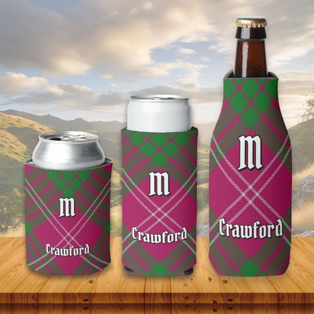 Porta-lata Clan Crawford Tartan Can Cooler (Criador carregado)