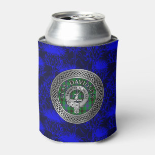 Porta-lata Clan Davidson Crest & Tartan Knot