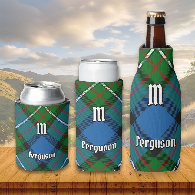 Porta-lata Clan Ferguson Tartan Can Cooler (Criador carregado)