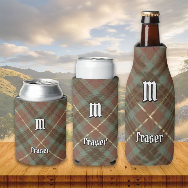 Porta-lata Clan Fraser Weathered Hunting Tartan Can Cooler (Criador carregado)