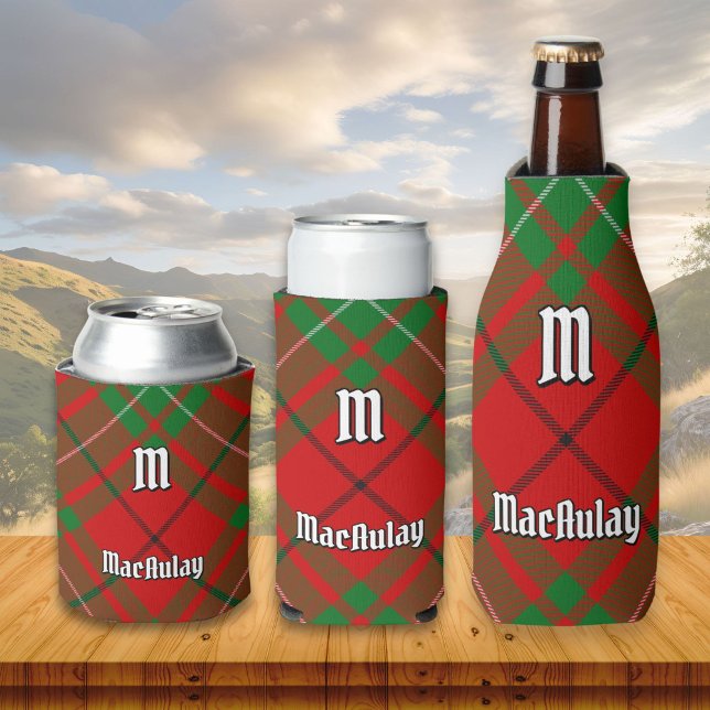 Porta-lata Clan MacAulay Tartan pode resfriar (Criador carregado)