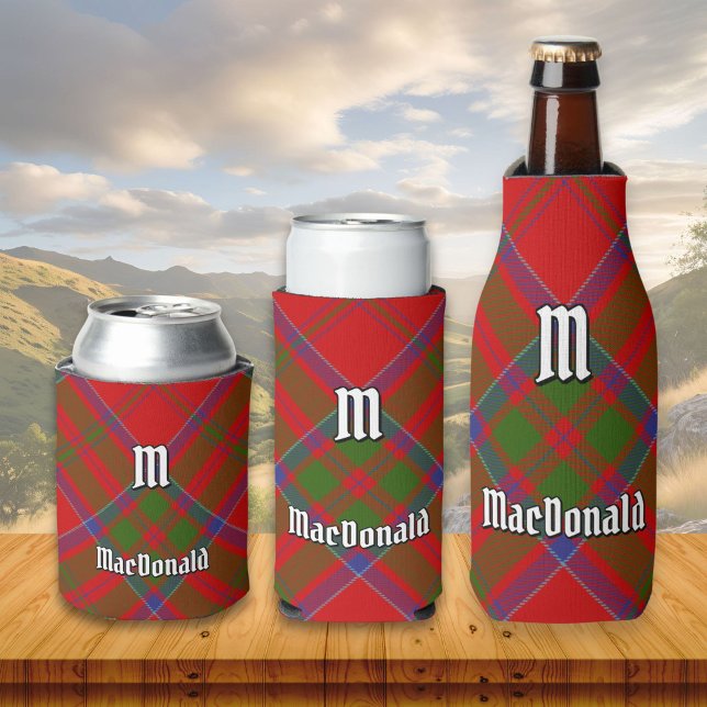 Porta-lata Clan MacDonald do Keppoch Tartan Can Cooler (Criador carregado)
