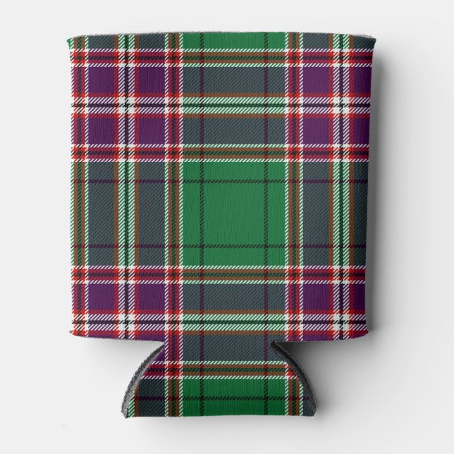 Porta-lata Clan MacFarlane escocês caçando Xadrez de Tartan (Frente)