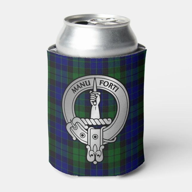 Porta-lata Clan MacKay Crest & Tartan (Can Front)