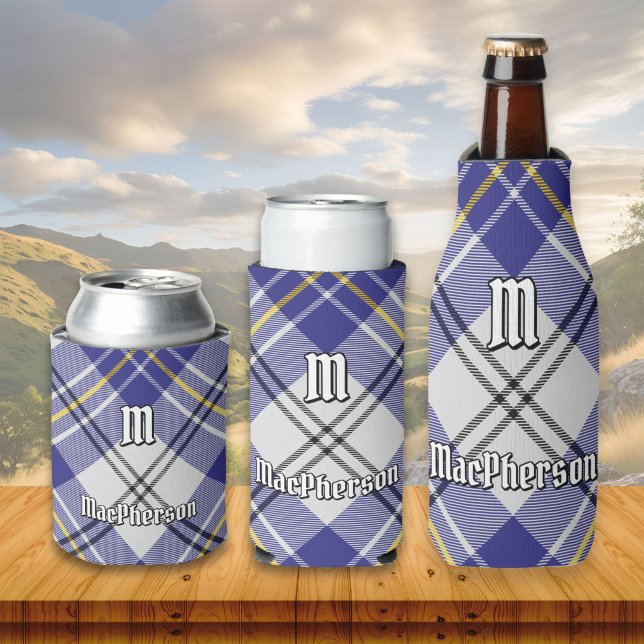 Porta-lata Clan MacPherson Blue Dress Tartan Can Cooler (Criador carregado)