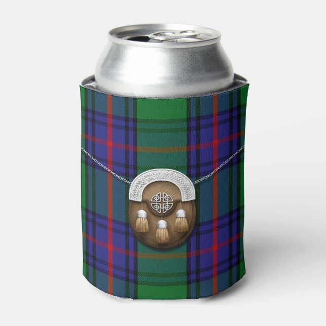 Porta-lata Clan Shaw Tartan E Sporran (Can Front)