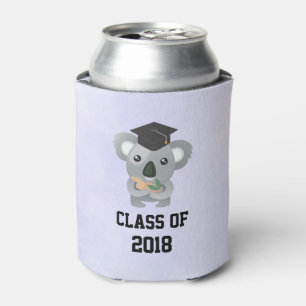 Porta-lata Classe de urso de Koala em um boné de formatura
