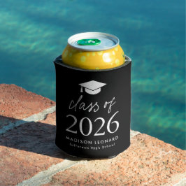 Porta-lata Classe Moderna de Graduação Preta em 2025