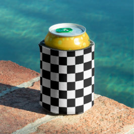 Porta-lata Classic black checkerboard