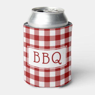 Porta-lata Classic Red Gingham - Partido do CHURRASCO de Padr