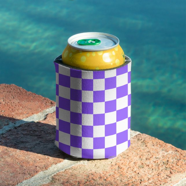 Porta-lata Classic visual purple checkerboard  (Piscina in situ)