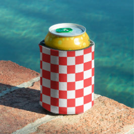 Porta-lata Classic visual red checkerboard 