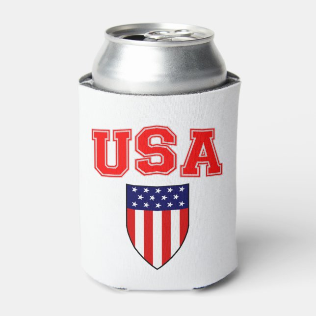 Porta-lata Clássico e Legal Bandeira Americana Patriótica dos (Can Front)
