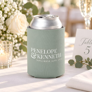 Porta-lata Clássico Elegante Simples Casamento Personalizado