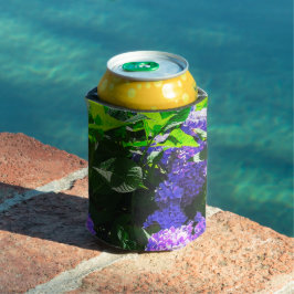 Porta-lata Clássico Roxo Realista Hydrangea Cooler