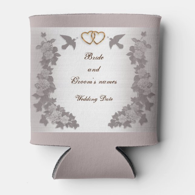 Porta-lata Clássy Mauve Wedding Favor (Frente)