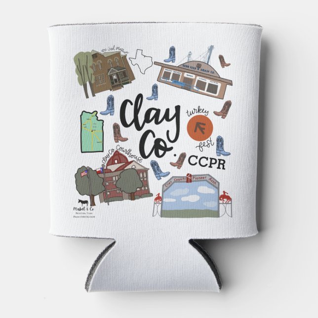 Porta-lata Clay County (Frente)