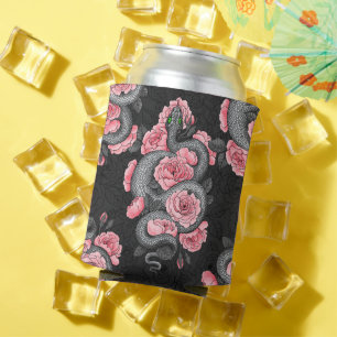 Porta-lata Cobras e rosas de pêssego