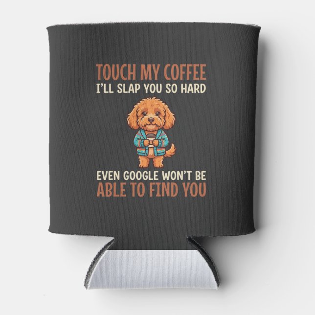 Porta-lata Cockapoo Engraçado Amante de Café (Frente)