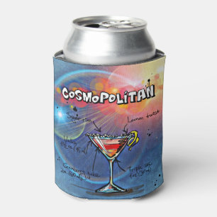 Porta-lata Cocktail cosmopolita ( nº 2 de 12 conjuntos de re