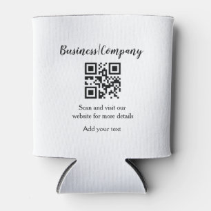 Porta-lata Código de barras QR add name do site da empresa co