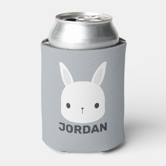 Porta-lata Coelho Bonito com Nome Personalizado (Can Front)