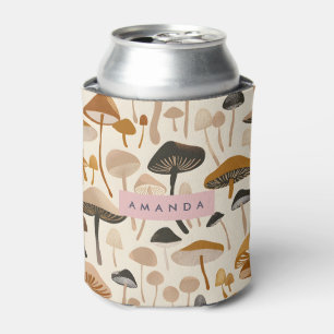 Porta-lata Cogumelo Personalizado da Floresta Caprichosa