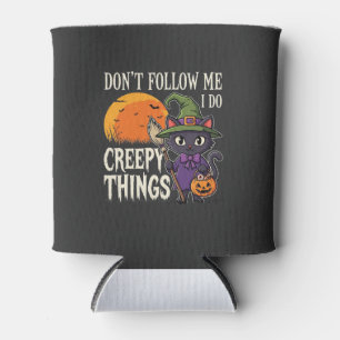 Porta-lata Coisas Assustadoras Gato de Halloween Bruxa Design