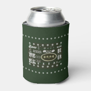 Porta-lata Colagem de Cerveja Verde Crachá