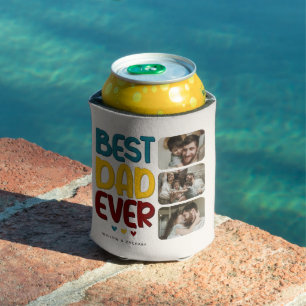 Porta-lata Colagem de Fotografias do 'Best Pai Ever' 3 na Vis