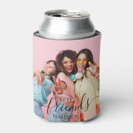 Porta-lata Colagem de Fotos de Amigos Moderna Simples
