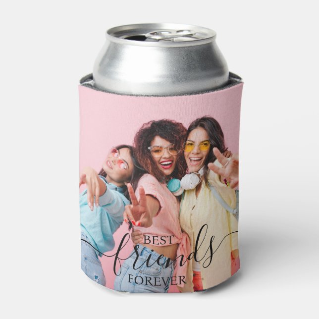 Porta-lata Colagem de Fotos de Amigos Moderna Simples (Can Front)
