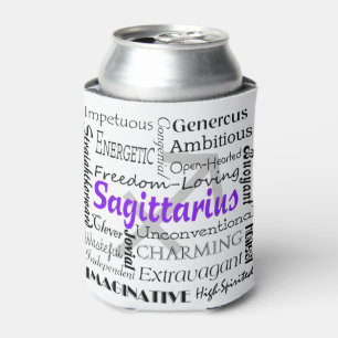 Porta-lata Colagem de Traços de Astrologia Zodiac Sagitário