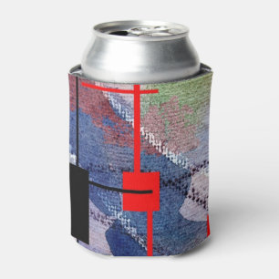 Porta-lata colagem, meios mistos e aguarela da arte abstracta