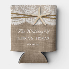 Porta-lata Coleção de Casamentos Rustic Starfish Beach