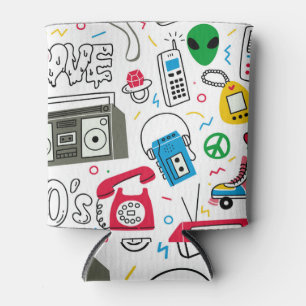 Porta-lata Coleção de rabiscos do Vintage anos 80 90.