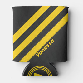 Porta-lata Colete Amarelo Retroativo Três Fitas com Nome