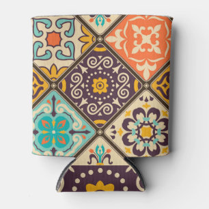 Porta-lata Coloração de retalhos: Design de Azulejo Majolica