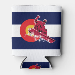Porta-lata Colorado-Flag-and-Snowboarder