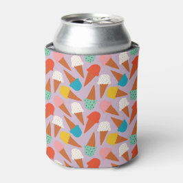 Porta-lata Colorful Hand-Drawn Ice Cream Cone Pattern 