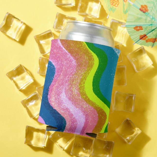 Porta-lata Colorida Waves Cooler (Verão in situ)