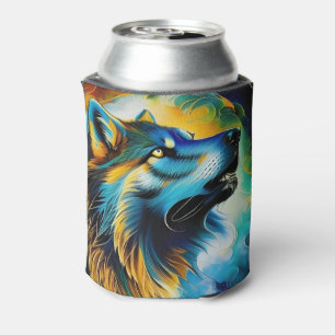 Porta-lata Colorir Wolf Howl