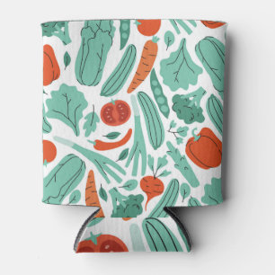 Porta-lata Comida de Cartoons Bonitos: Padrão de Vegetais Vib